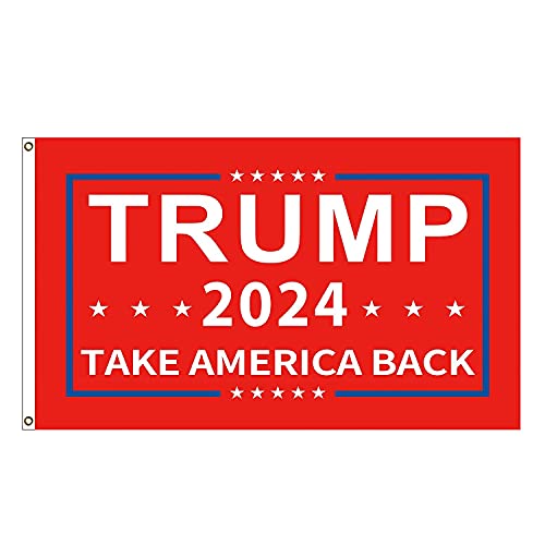 Trump 2024 Flag - Take America Back Flag Indoor Outdoor Banner Red By 3x5ft